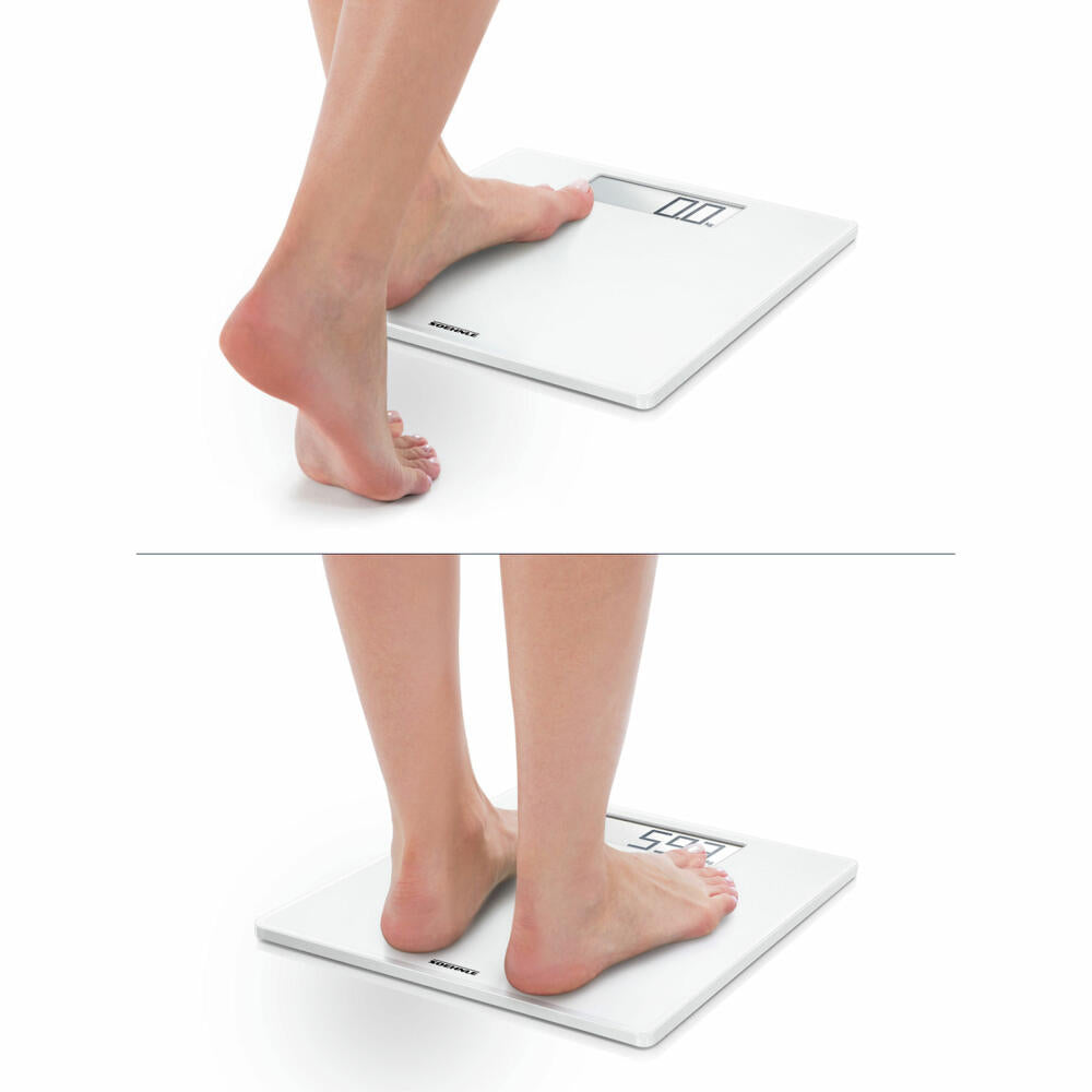 Soehnle Personal Scale Digital Style Sense Safe 100, Body Scale, Safety Glass, LCD Display, White, 63856