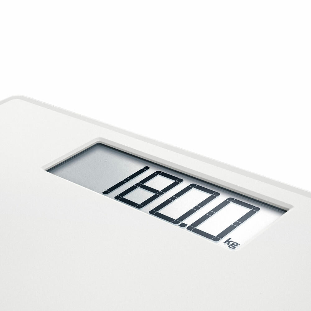 Soehnle Personal Scale Digital Style Sense Safe 100, Body Scale, Safety Glass, LCD Display, White, 63856