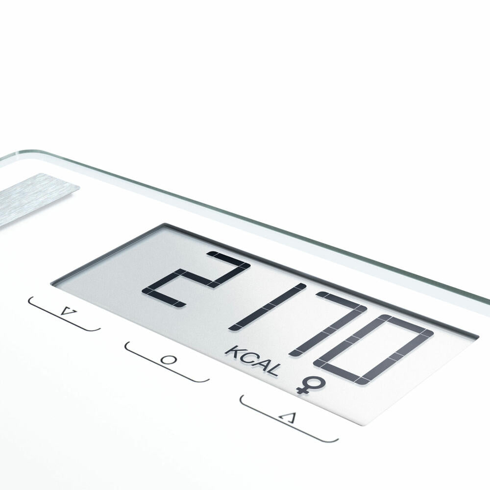 Soehnle Personal Scale Analysis Shape Sense Control 200, Body Scale, Safety Glass, LCD Display, Silver, 63858