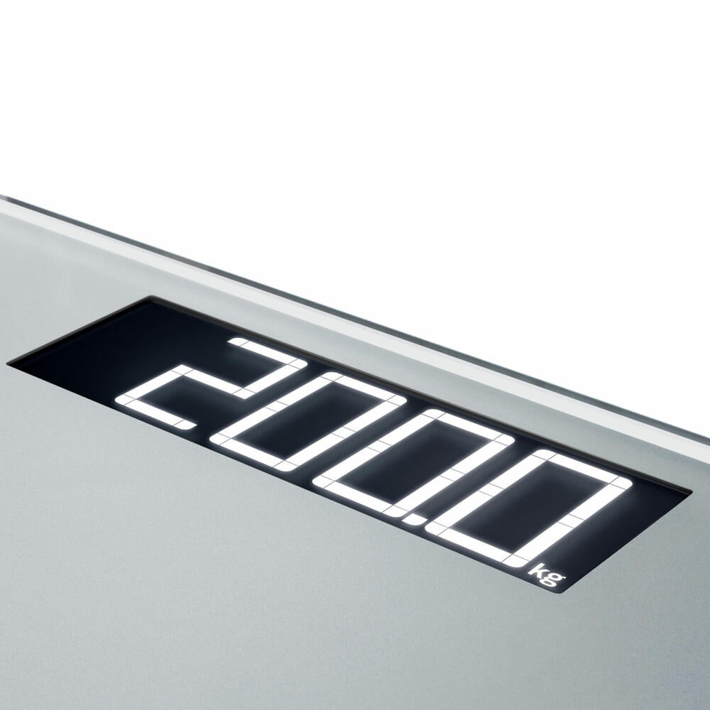 Soehnle Personal Scale Digital Style Sense Comfort 600, Body Scale, Safety Glass, LCD Display, Silver, 63864