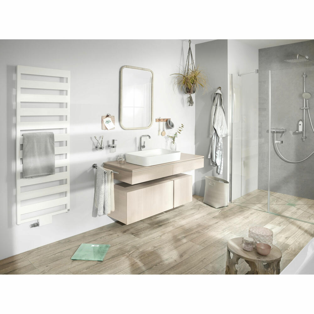 Soehnle Personenwaage Digital Style Sense Compact 300 Concrete, Körperwaage, Sicherheitsglas, LCD-Display, Grau, 63882