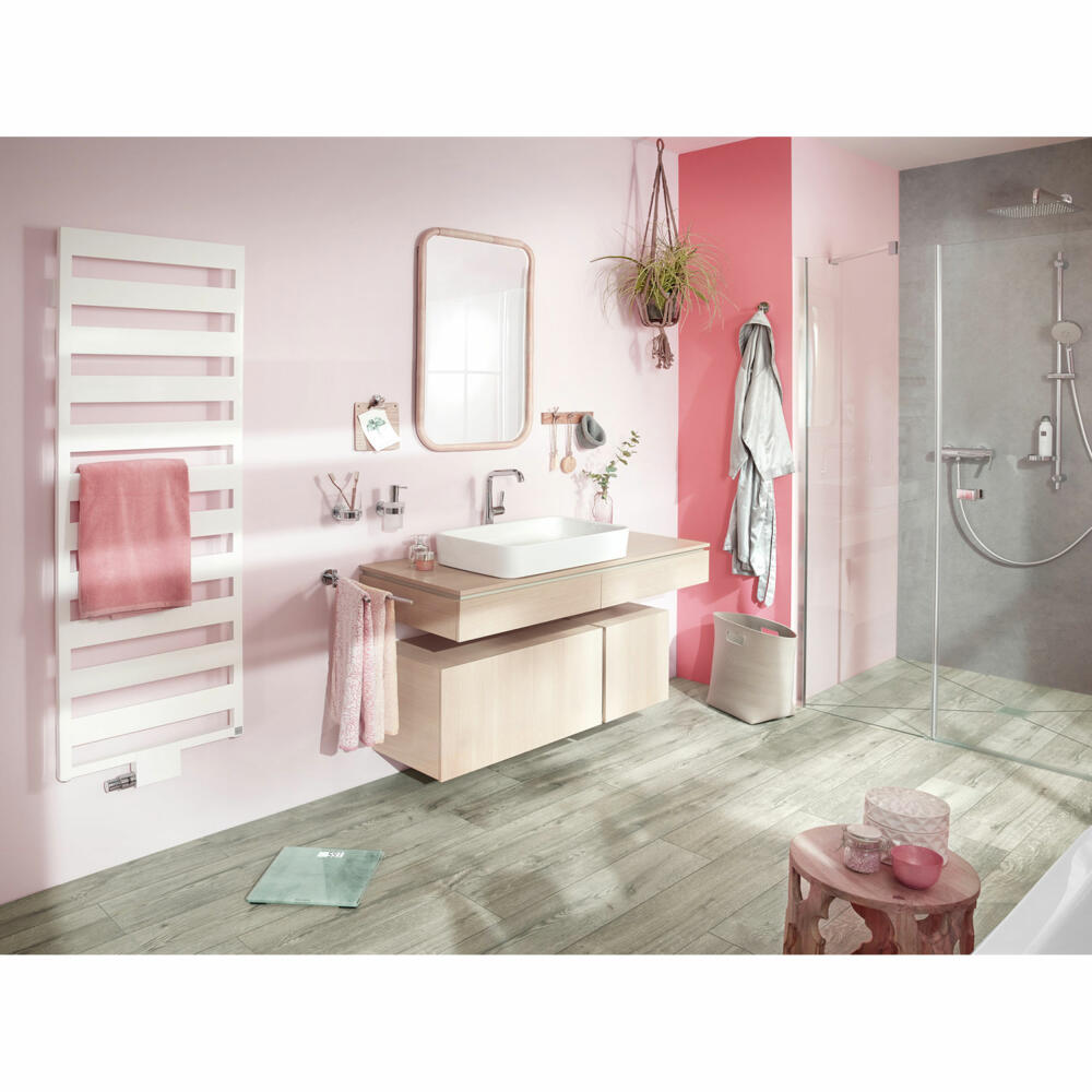 Soehnle Personenwaage Digital Style Sense Compact 300 Concrete, Körperwaage, Sicherheitsglas, LCD-Display, Grau, 63882