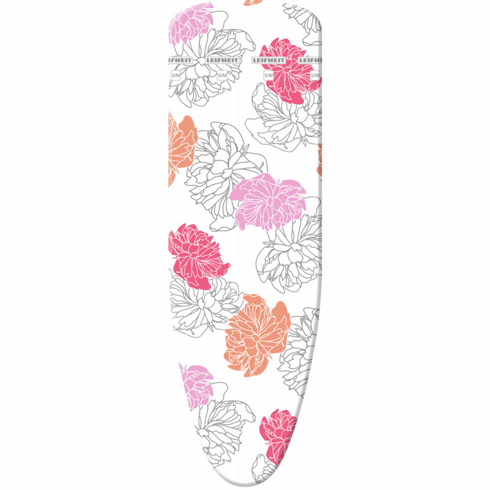 Leifheit Bügeltischbezug Cotton Comfort S / M, Bügelbrettbezug, Bügelbrett Bezug, Flowers