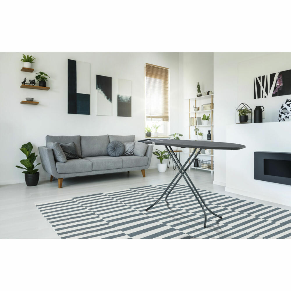 Leifheit Bügeltisch Classic M Black, höhenverstellbar, 120 x 38 cm, 72486