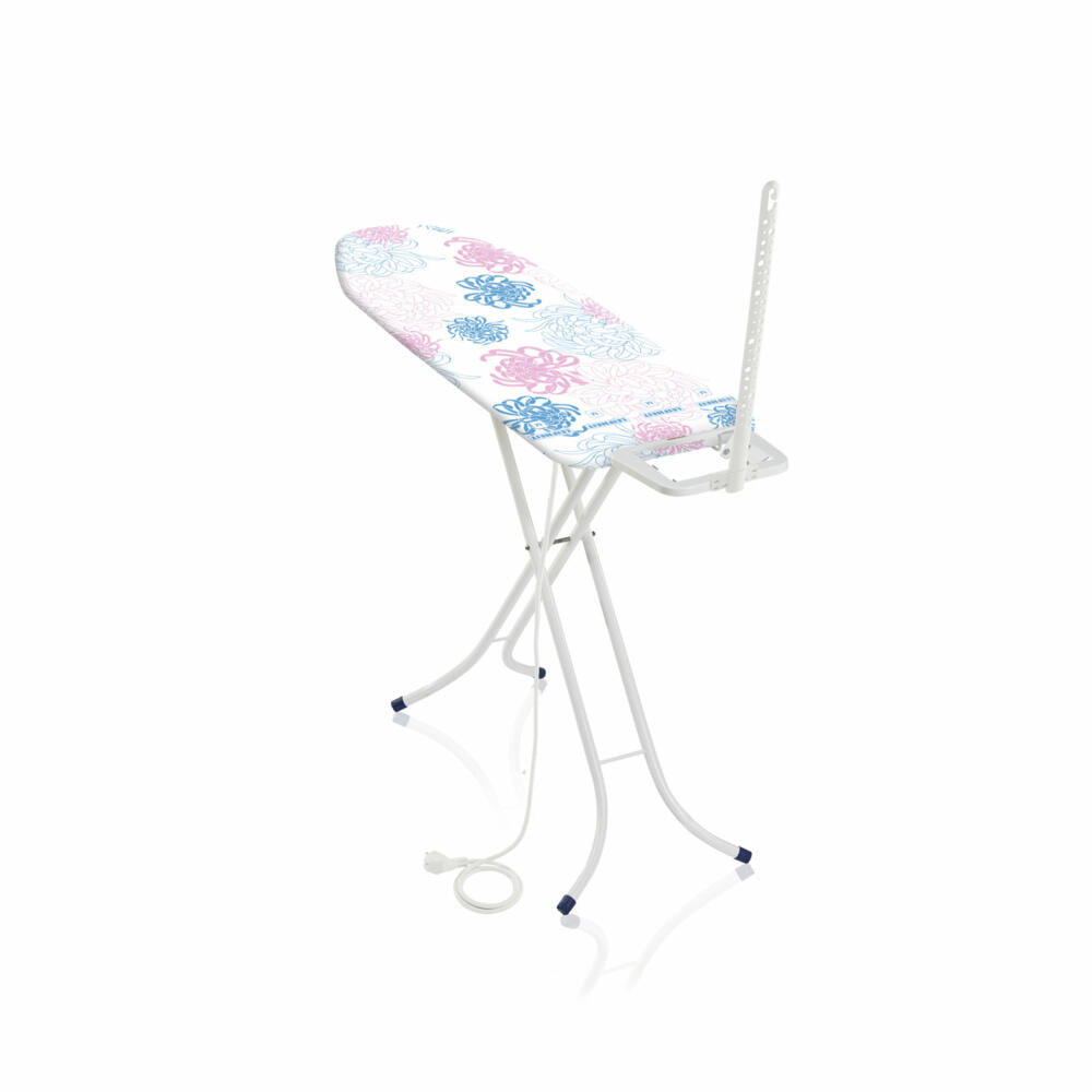 Leifheit Bügeltisch Classic M Basic Plus NF, Bügelbrett, mit Bügeleisenablage, Streckmetall, 120 x 38 cm, 72579