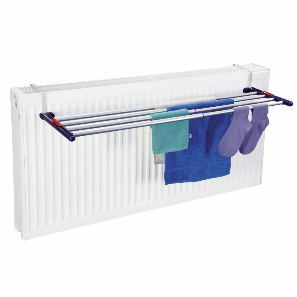 Leifheit Universaltrockner Quartett 42 Extendable Aluminium, Wandtrockner, ausziehbar, 81413