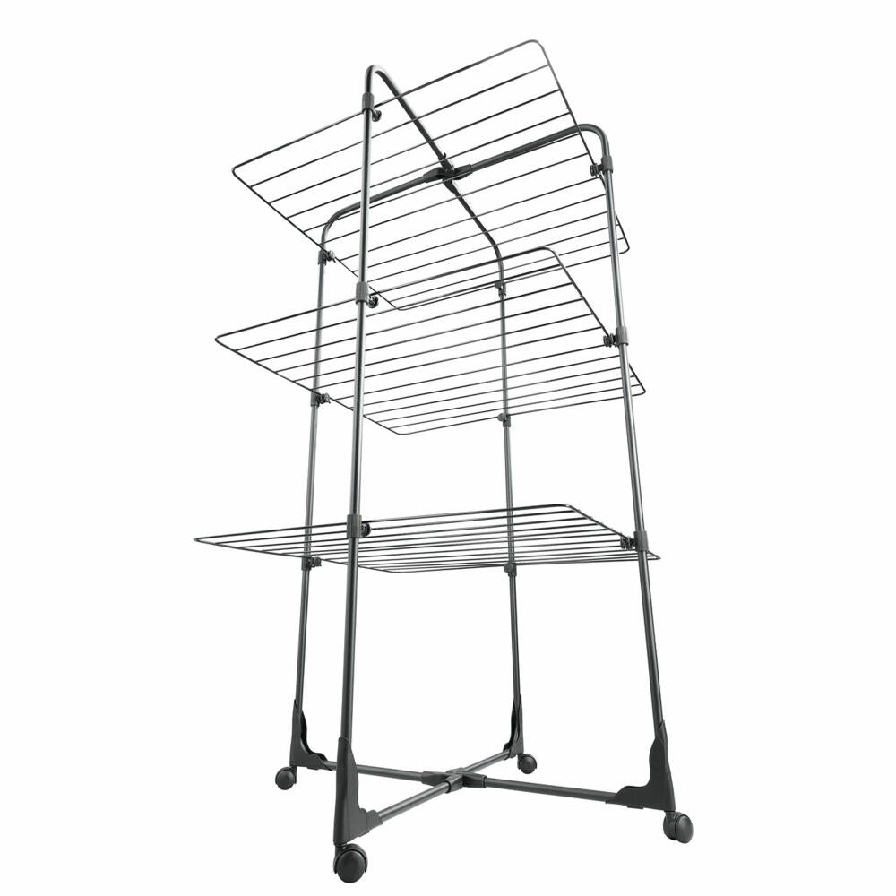 Leifheit Turmtrockner Classic Tower 270 Black, Trockenständer, Wäschetrockner, 81470