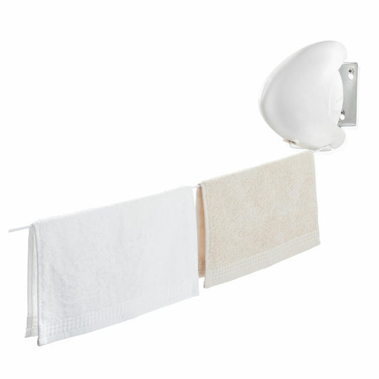 Leifheit Wandtrockner Rollfix Single 80 Longline, Wäschetrockner, Hängetrockner, Kunststoff, Stahl, Weiß, 83106