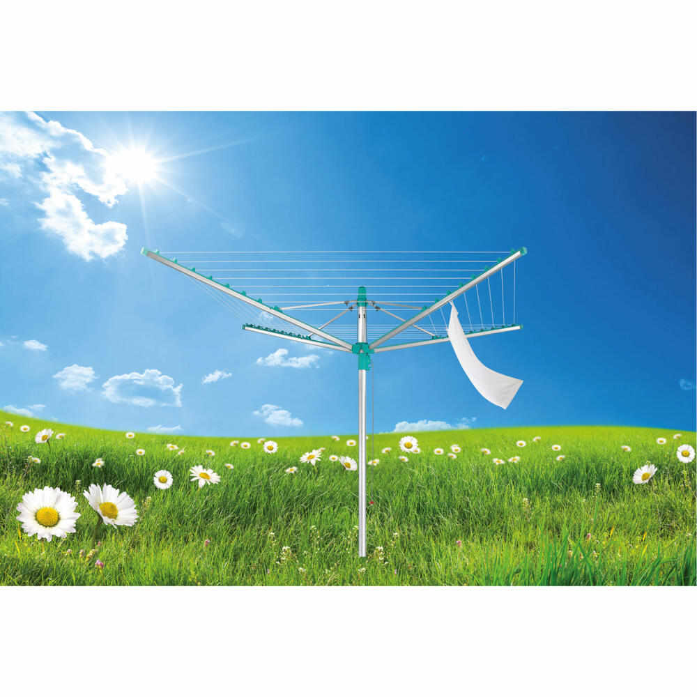 Leifheit Wäscheschirm LINOMATIC V 400, Wäschespinne, Wäschetrockner, Wäscheständer, 85210