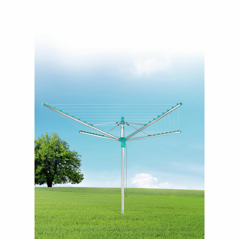 Leifheit Wäscheschirm LINOMATIC V 400, Wäschespinne, Wäschetrockner, Wäscheständer, 85210