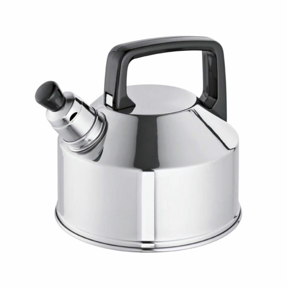 Schulte-Ufer whistling kettle Classic i, kettle, tea kettle, stainless steel 18/10, 18 cm, 1.75 L, 6317-18 si
