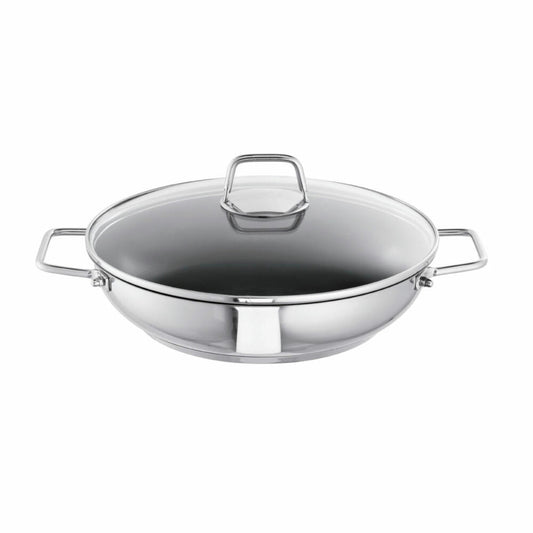 Schulte-Ufer braising pan Wega, incl. lid, casserole dish, stainless steel, coated, 28 cm, 64056-965-28