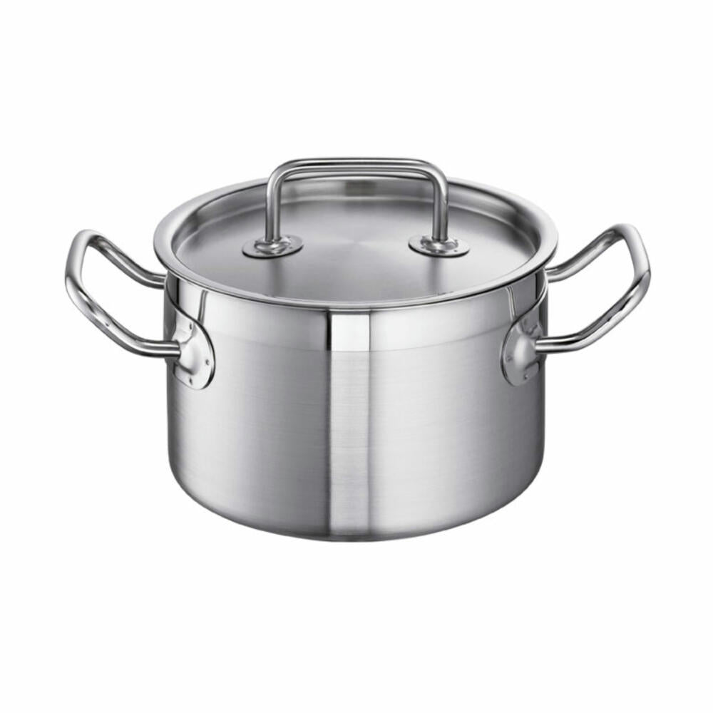 Schulte-Ufer meat pot Profi-Line i, casserole dish, cooking pot, stainless steel, 16 cm, 2 L, 6414-16 i