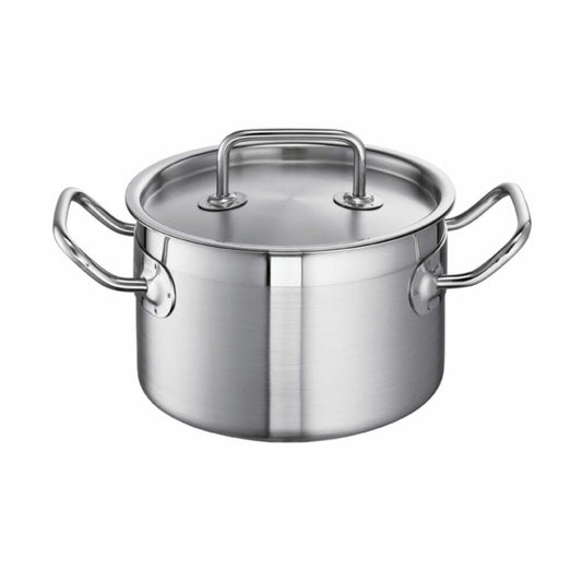 Schulte-Ufer meat pot Profi-Line i, casserole dish, cooking pot, stainless steel, 16 cm, 2 L, 6414-16 i