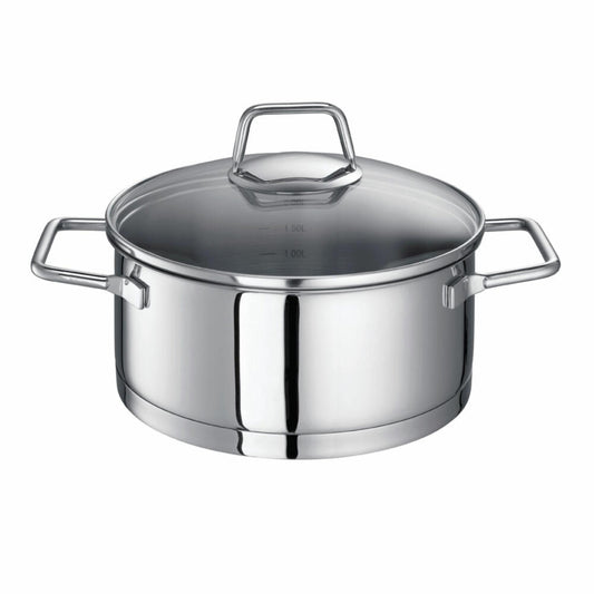 Schulte-Ufer roasting pan Wega, casserole dish, cooking pot, stainless steel 18/10, 16 cm, 1.4 L, 64006-16