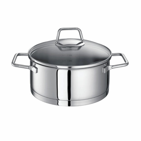Schulte-Ufer frying pan Wega, casserole dish, cooking pot, stainless steel 18/10, 20 cm, 2.5 L, 64006-20