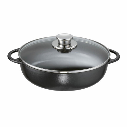 Schulte-Ufer Bauernpfanne Rustika, braising pan, frying pan, black, 28 cm, 4 L, 1633-28 s