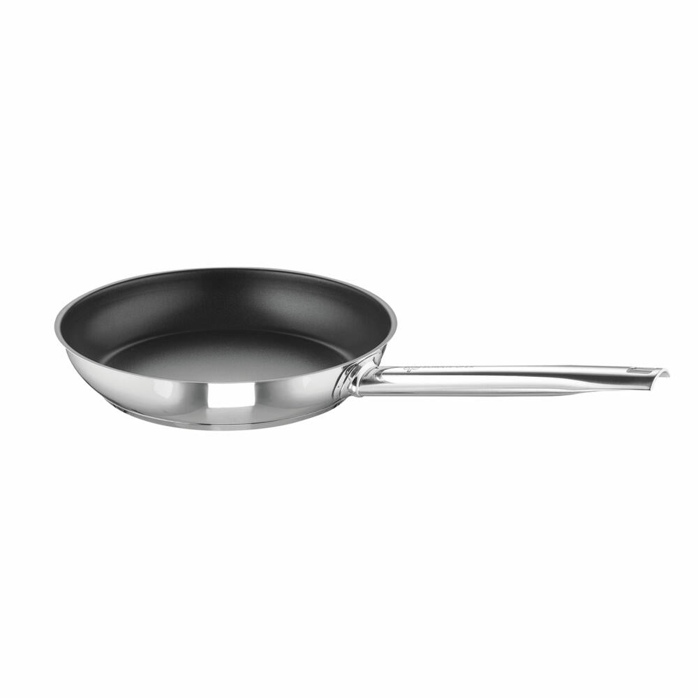 Schulte-Ufer frying pan Edena, Green Life, stainless steel 18/10, silver / black, 24 cm, 6876-24