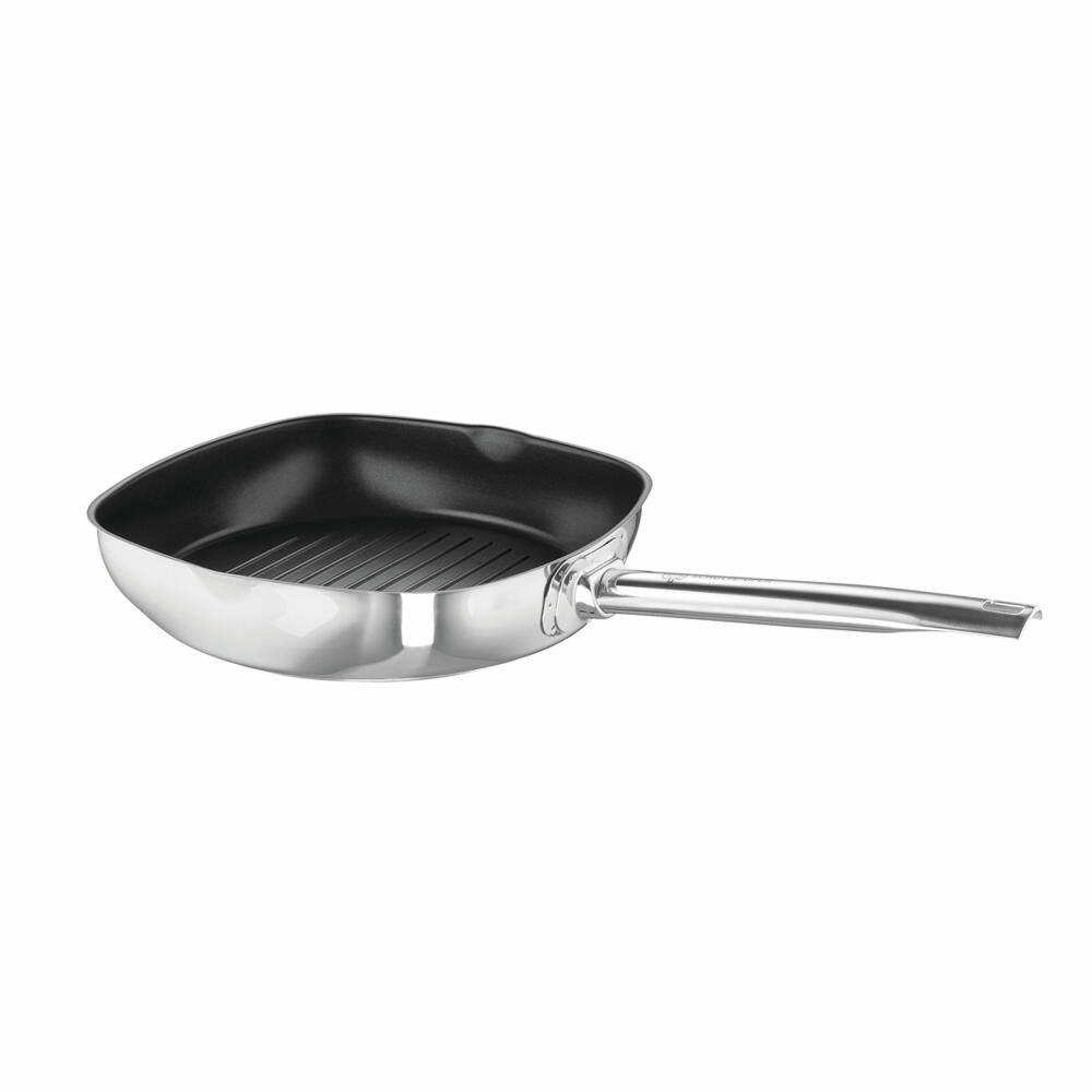 Schulte-Ufer grill pan Edena, Green Life, stainless steel 18/10, silver / black, 24 x 24 cm, 6878-24