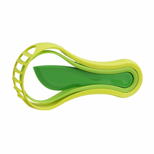 Chefn Vibe Avocado-Helfer 3in1, Avocado Entkerner, Avocadoschneider, Küchenhelfer, PP, Dunkelgrün / Hellgrün, 12 cm, 27508