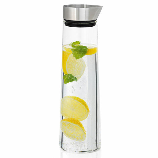 Blomus water carafe Acqua, carafe, glass carafe, glass, stainless steel lid, 1 liter, 63436