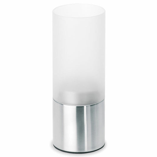 Blomus tealight holder Faro, lantern for tealights with Ø 6 cm, glass / stainless steel, 65057