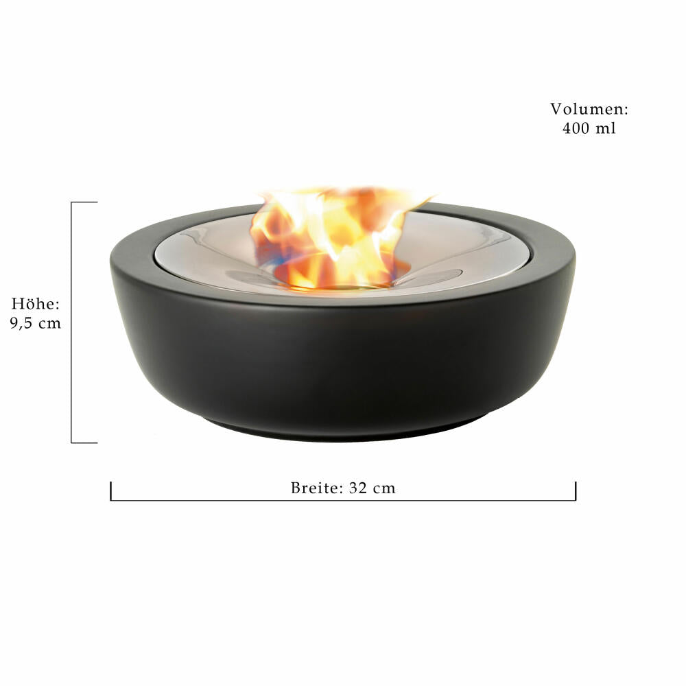 Blomus Gelfeuerstelle Fuoco, Gartenlicht, frostsichere Keramik, inkl. Löscher, 32 cm, 65079