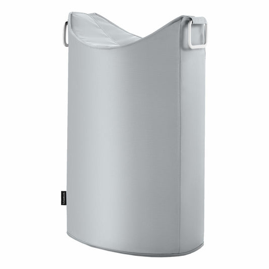 Blomus Frisco Wäschesammler, Wäschekorb, Wäschebox, Wäschetruhe, Aluminium, Grau, 66.5 cm, 65387