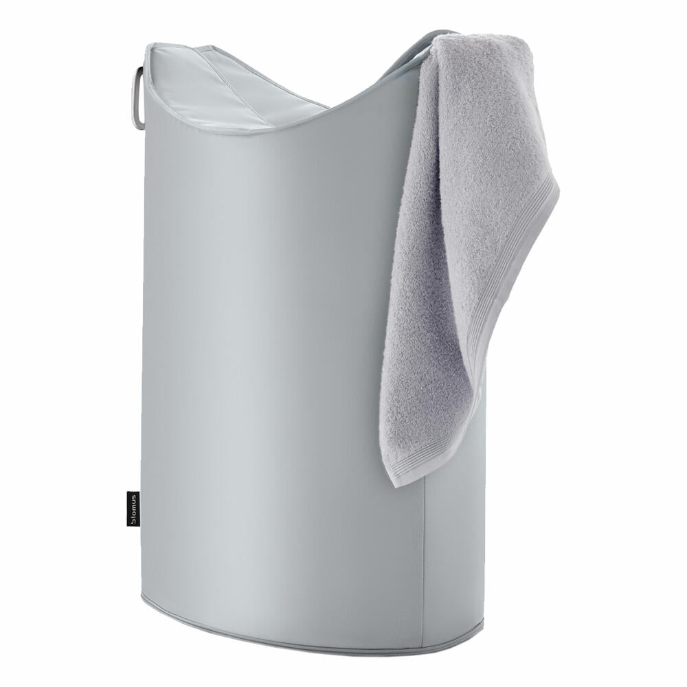 Blomus Frisco laundry collector, laundry basket, laundry box, laundry chest, aluminum, gray, 66.5 cm, 65387