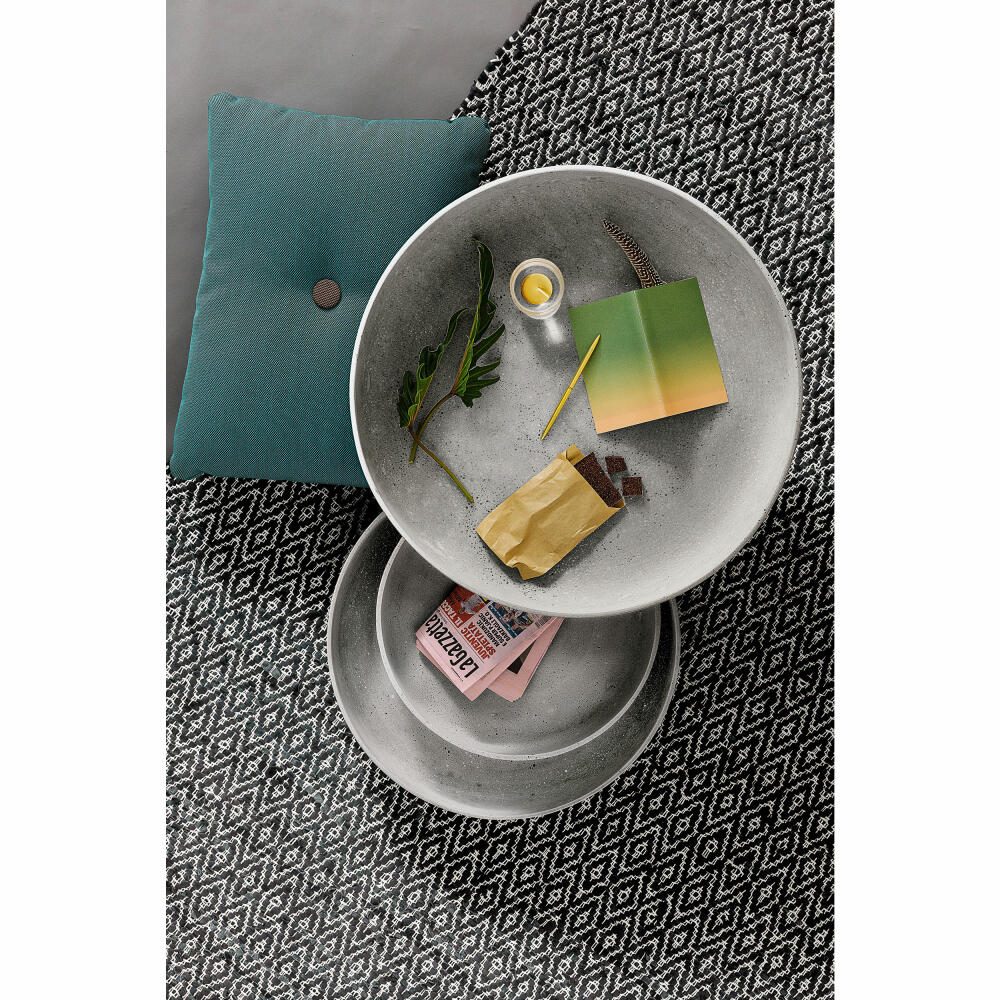 Blomus Moon Dekoschale, Mittel, Deko Servier Tablett, Polystone, Beton, Ø 50, 65446