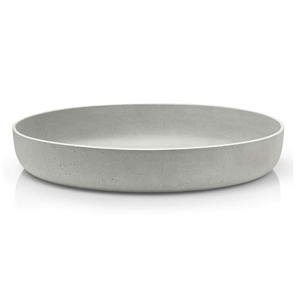 Blomus Moon Dekoschale, Groß, Deko Servier Tablett, Polystone, Beton, Ø 60, 65447