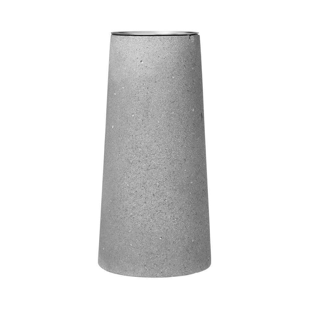 blomus FIESTA candlestick, candle holder, candle stand, stainless steel matt / stone, H 17 cm, 65586