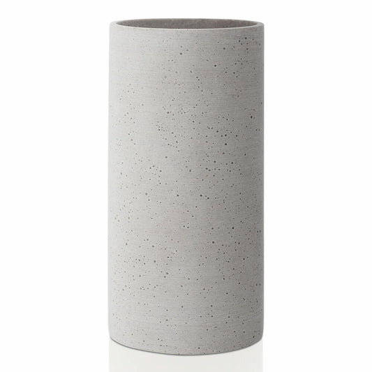 Blomus COLUNA Vase M, Dekovase, Blumenvase, Zylindervase, Polyresin, hellgrau, 24 cm, 65596
