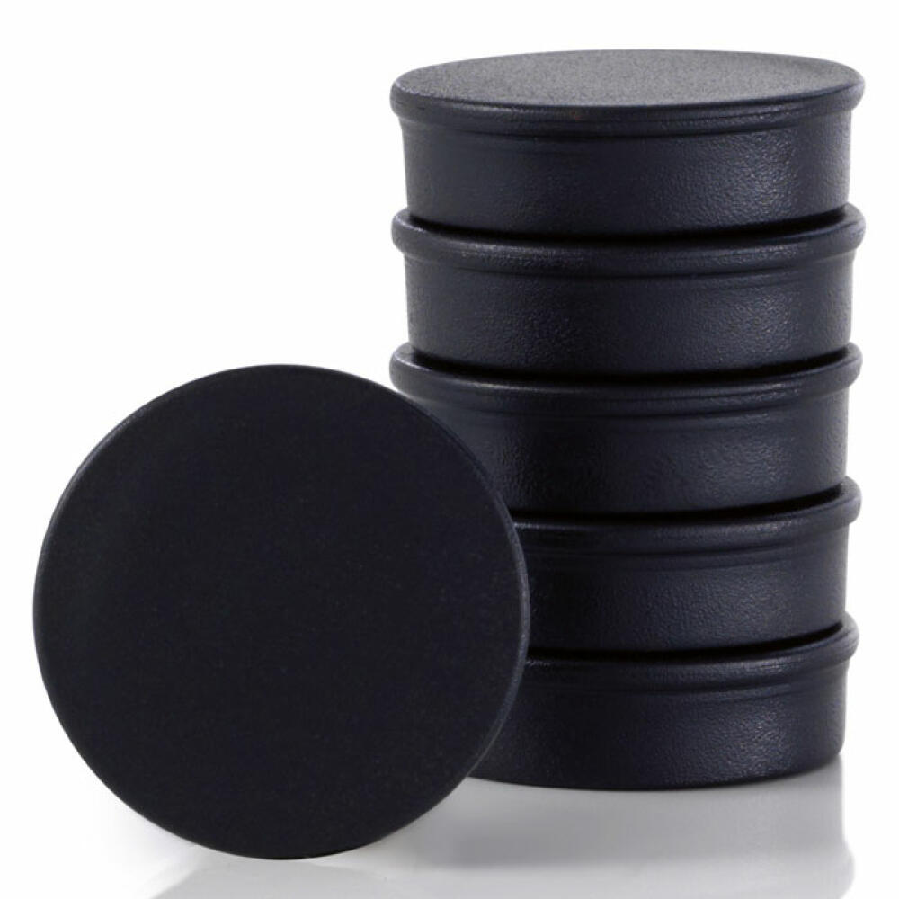 Blomus Magnete-Set Muro, Rund, Kunststoff, 6er Pack, Ø 2,5 cm, Schwarz, 66741