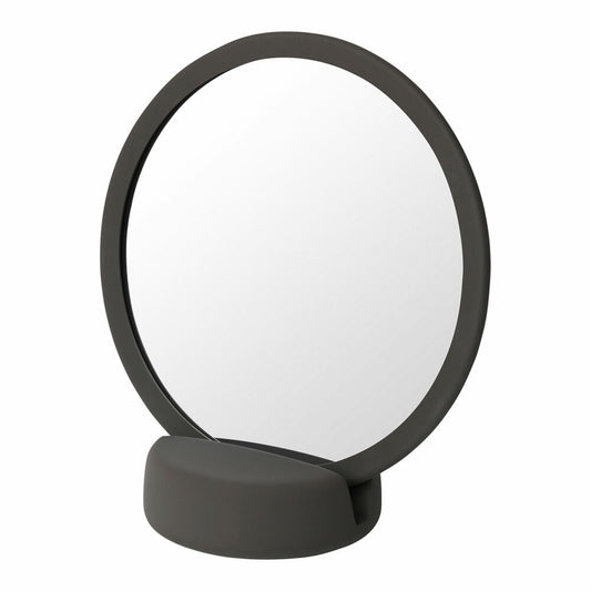 Blomus SONO cosmetic mirror, make-up mirror, bathroom mirror, ceramic, silicone, tarmac, 69164