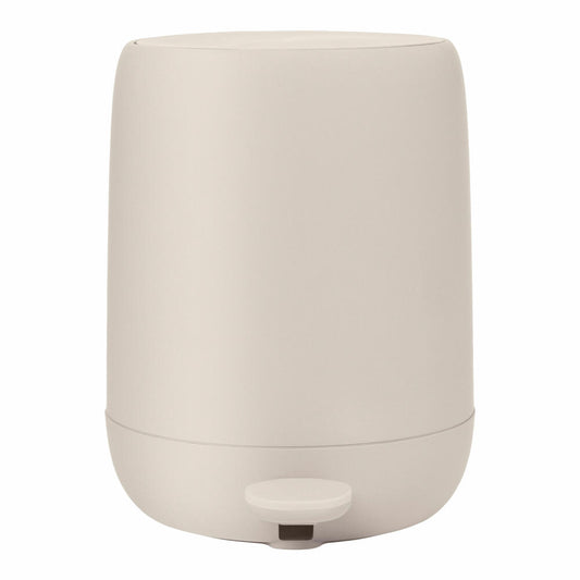 Blomus SONO pedal bin, waste bin, trash can, cosmetic bin, plastic, silicone, Moonbeam, 5 L, 69169