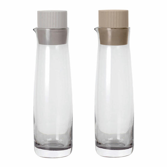 Blomus vinegar and oil set OLVIGO, vinegar dispenser, oil dispenser, colored glass, silicone, normad + moonbeam, 150 ml, 64096