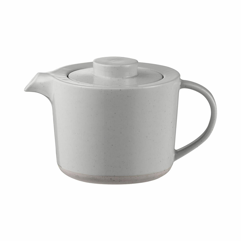 Blomus teapot Sablo, tea kettle, container for hot drinks with filter, stoneware, stainless steel, Cloud, 1 L, 64118