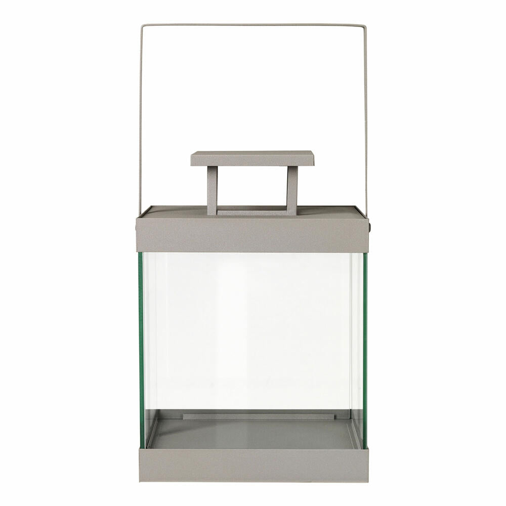 Blomus Lantern Finca Small, Indoor Lantern, Wind Light, Powder-Coated Steel, Clear Glass, Mourning Dove, 30.5 cm, 66177