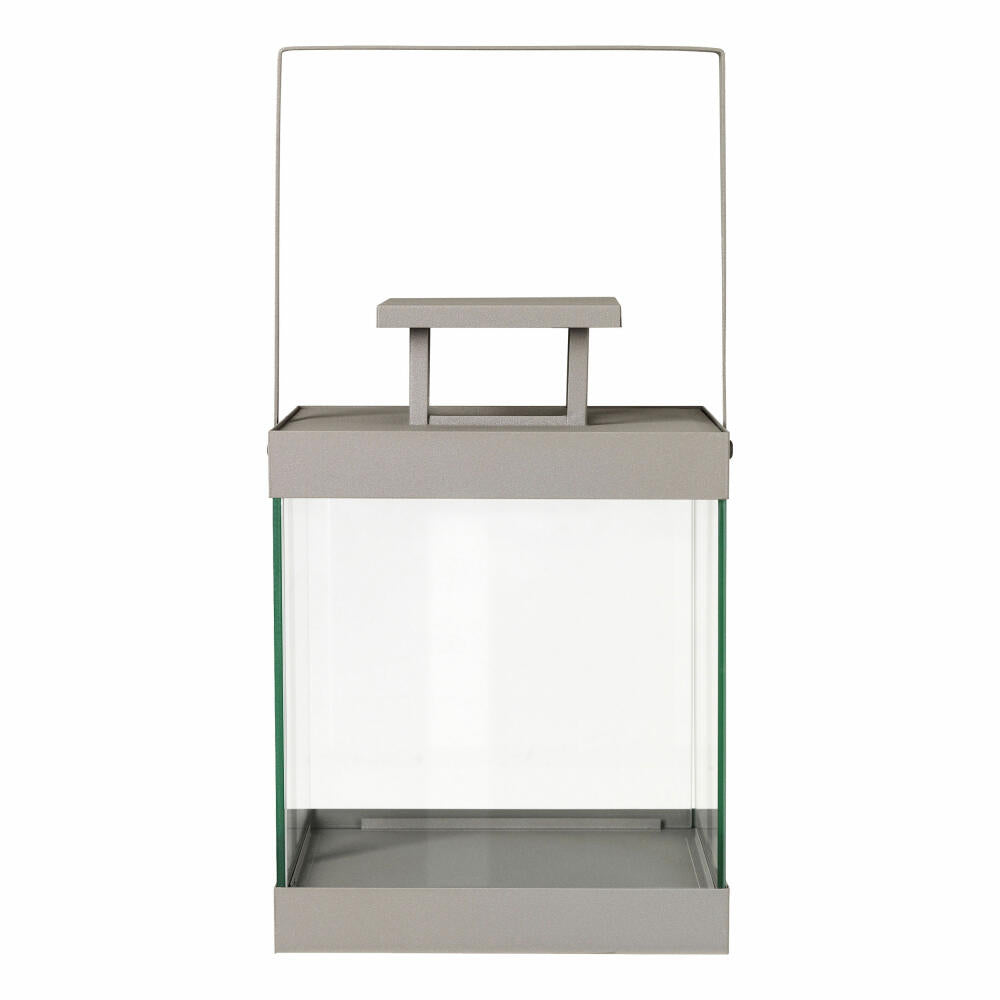 Blomus Lantern Finca Small, Indoor Lantern, Wind Light, Powder-Coated Steel, Clear Glass, Mourning Dove, 30.5 cm, 66177