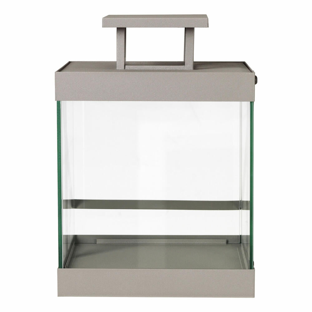 Blomus Lantern Finca Small, Indoor Lantern, Wind Light, Powder-Coated Steel, Clear Glass, Mourning Dove, 30.5 cm, 66177