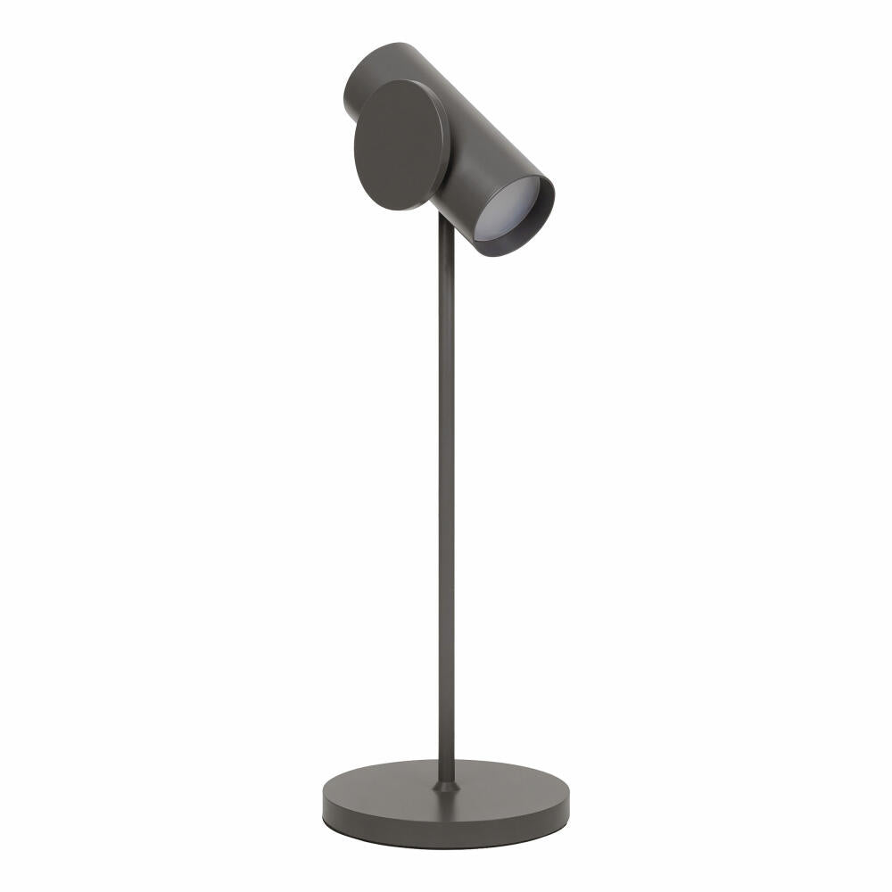 Blomus Schreibtischleuchte Stage S, Tischleuchte, Lampe, Aluminium matt pulverbeschichtet, Kunststoff, Warm Gray, 47 cm, 66182