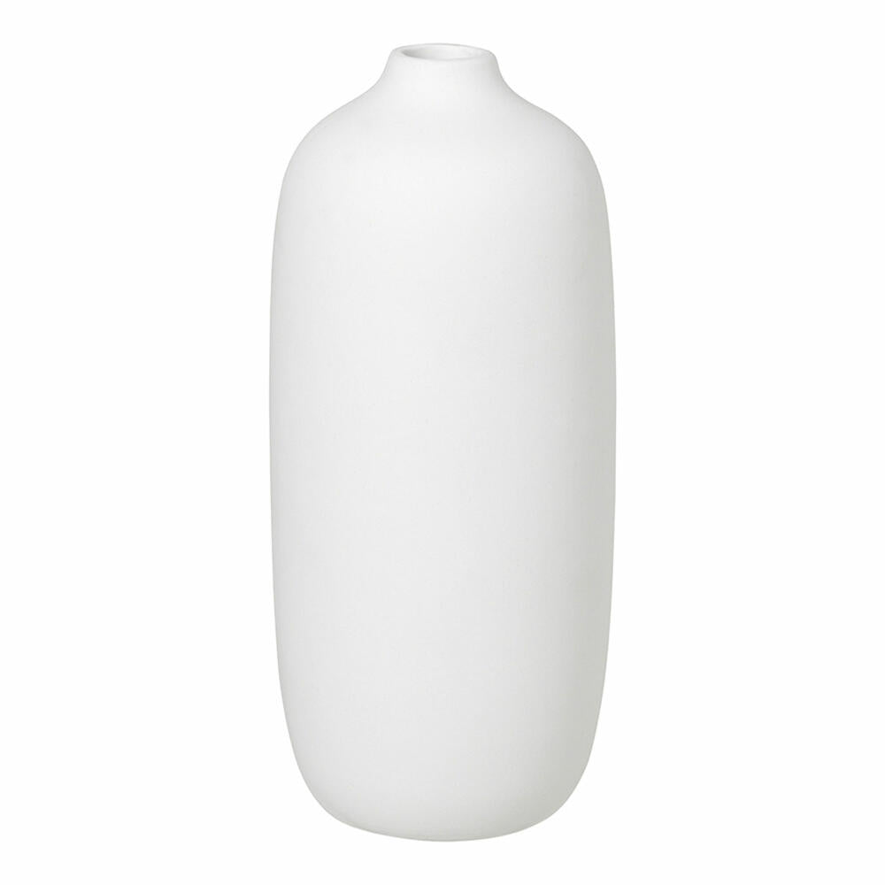 Blomus Vase Ceola, Dekovase, Blumenvase, Keramik, White, H 18 cm, D 8 cm, 66167