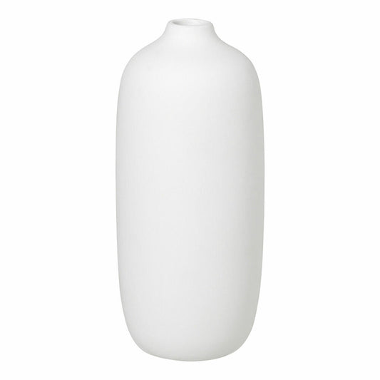 Blomus Vase Ceola, Dekovase, Blumenvase, Keramik, White, H 18 cm, D 8 cm, 66167