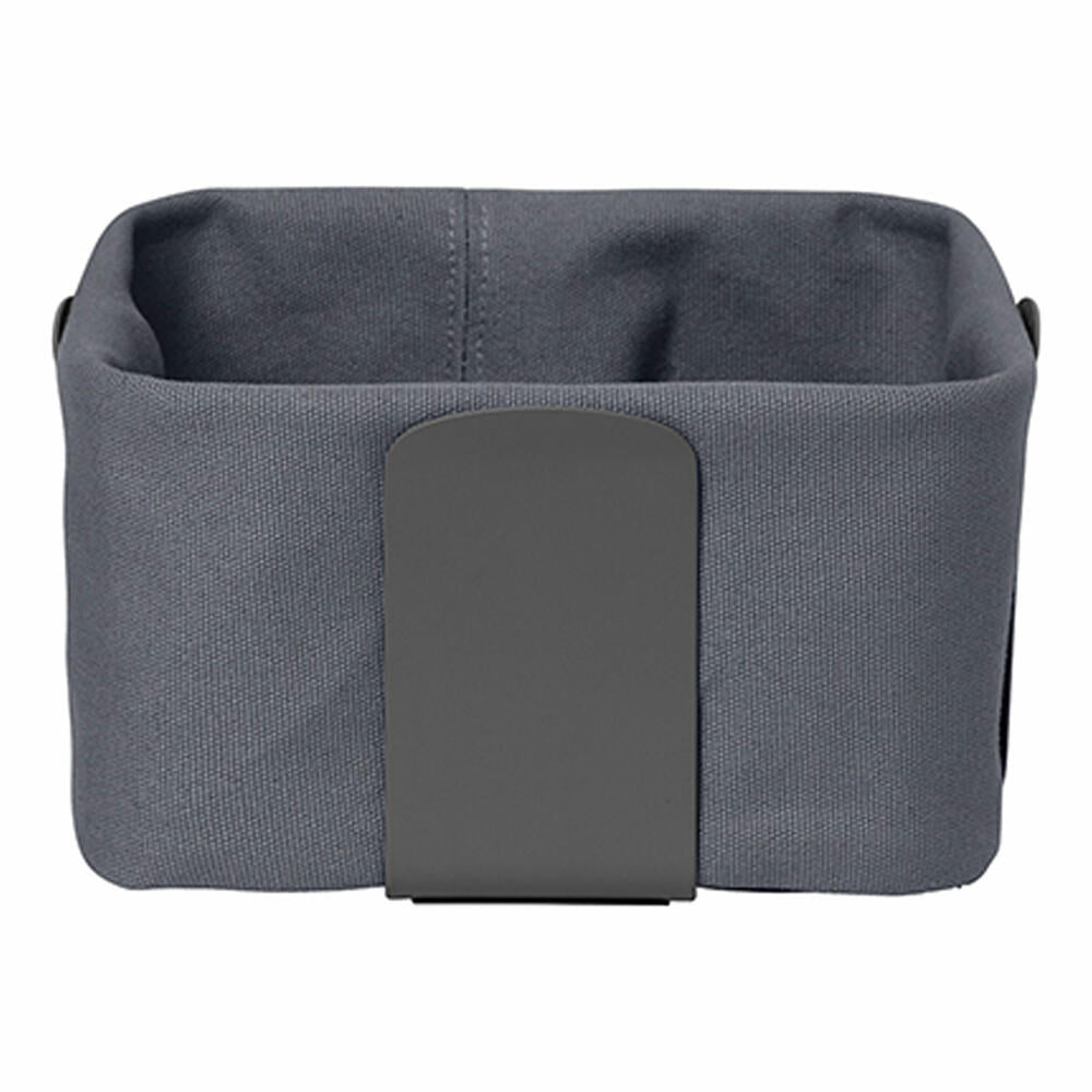 Blomus bread basket Desa S, fabric bag in steel frame, bread container, powder-coated steel, cotton, magnet, 20 x 20 cm, 64202