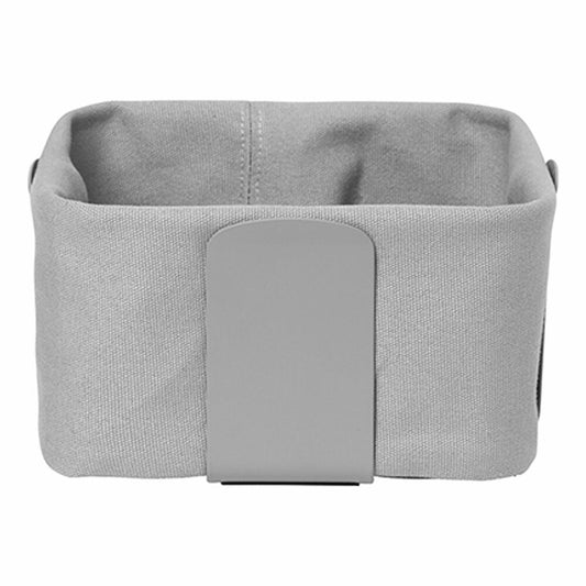 Blomus bread basket Desa S, fabric bag in steel frame, bread container, powder-coated steel, cotton, sharkskin, 20 x 20 cm, 64204