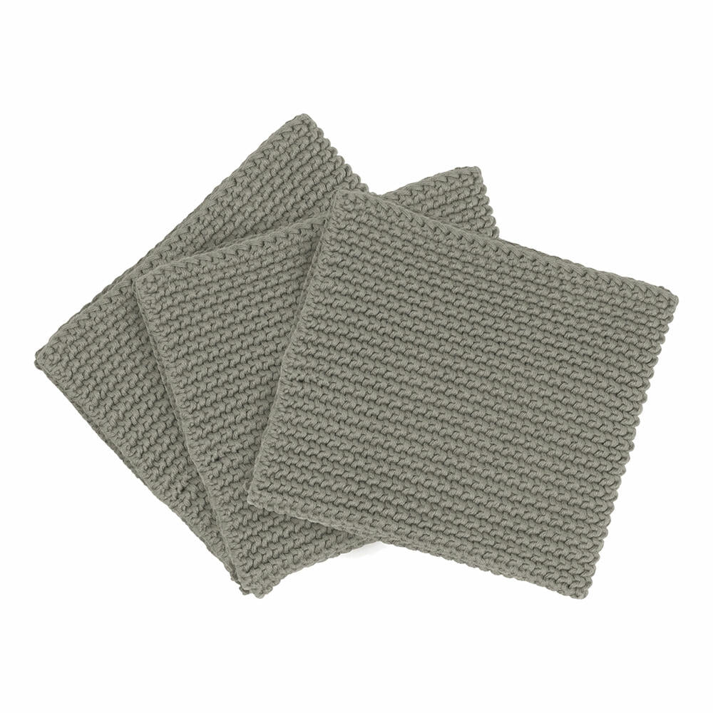 Blomus dishcloths set of 3 Wipe Perla, kitchen towel, drying cloth, cotton, Elephant Skin, 25 x 25 cm, 64235