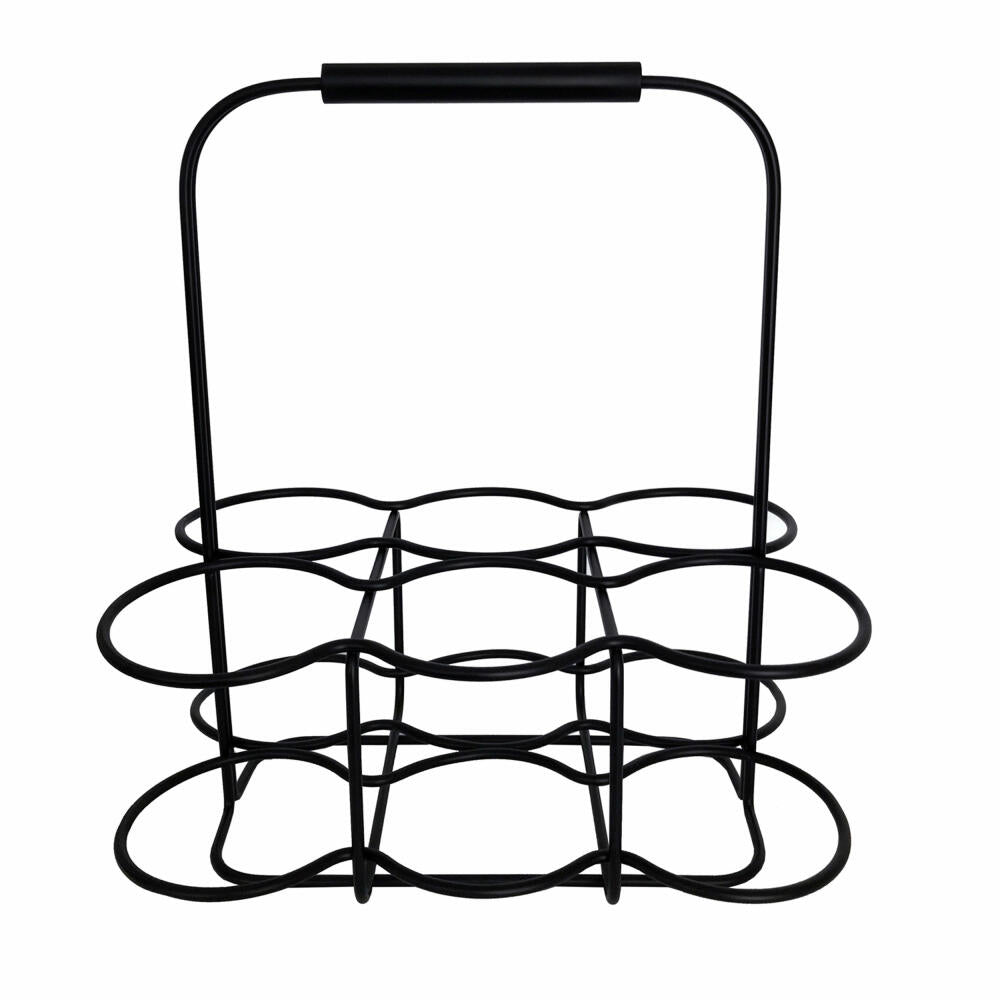 Blomus Flaschenkorb Wires Black, Stahl pulverbeschichtet, für 6 Flaschen, 64244