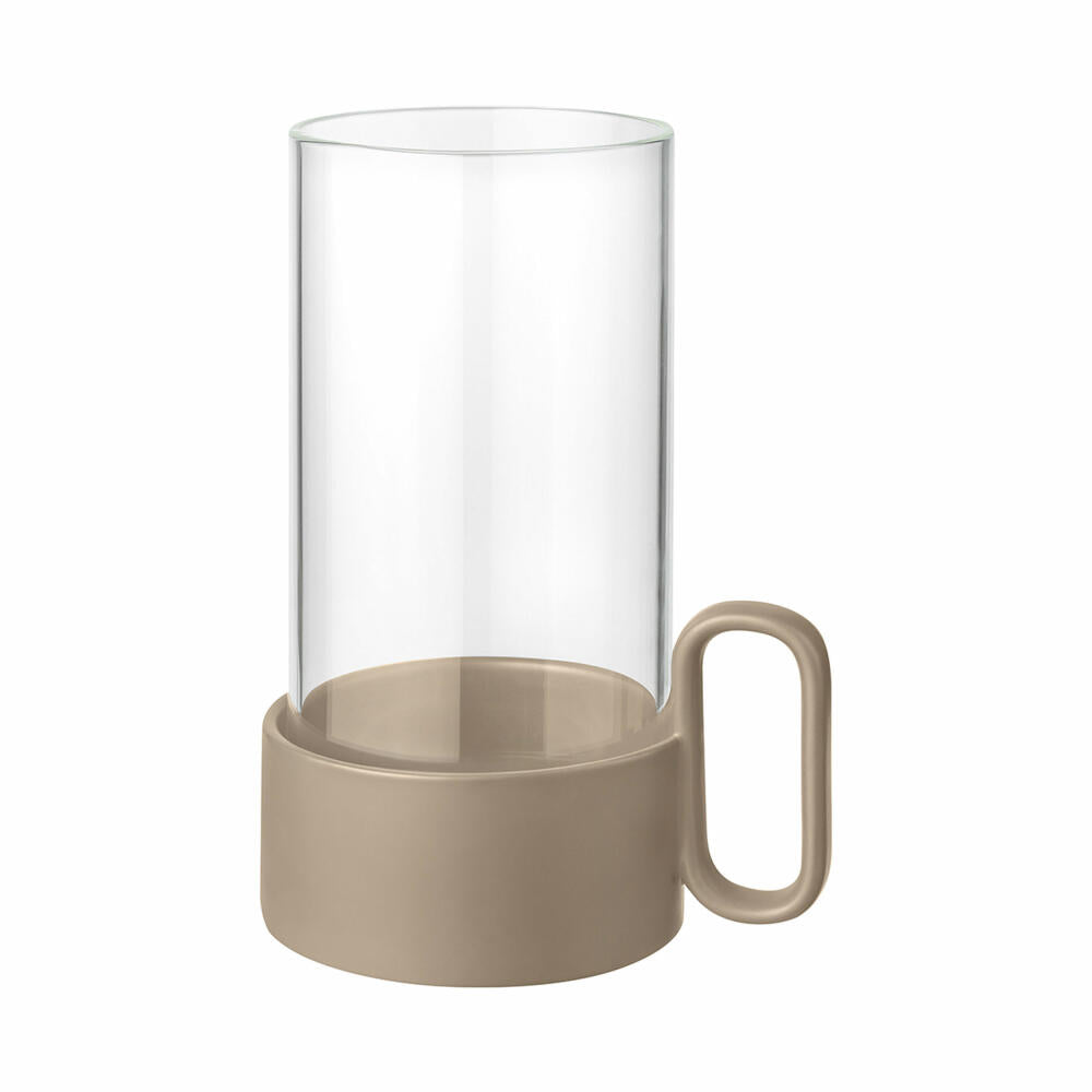 Blomus lantern Yuragi, tealight holder, candle holder, stoneware / glass, Nomad, 21 cm, 66633