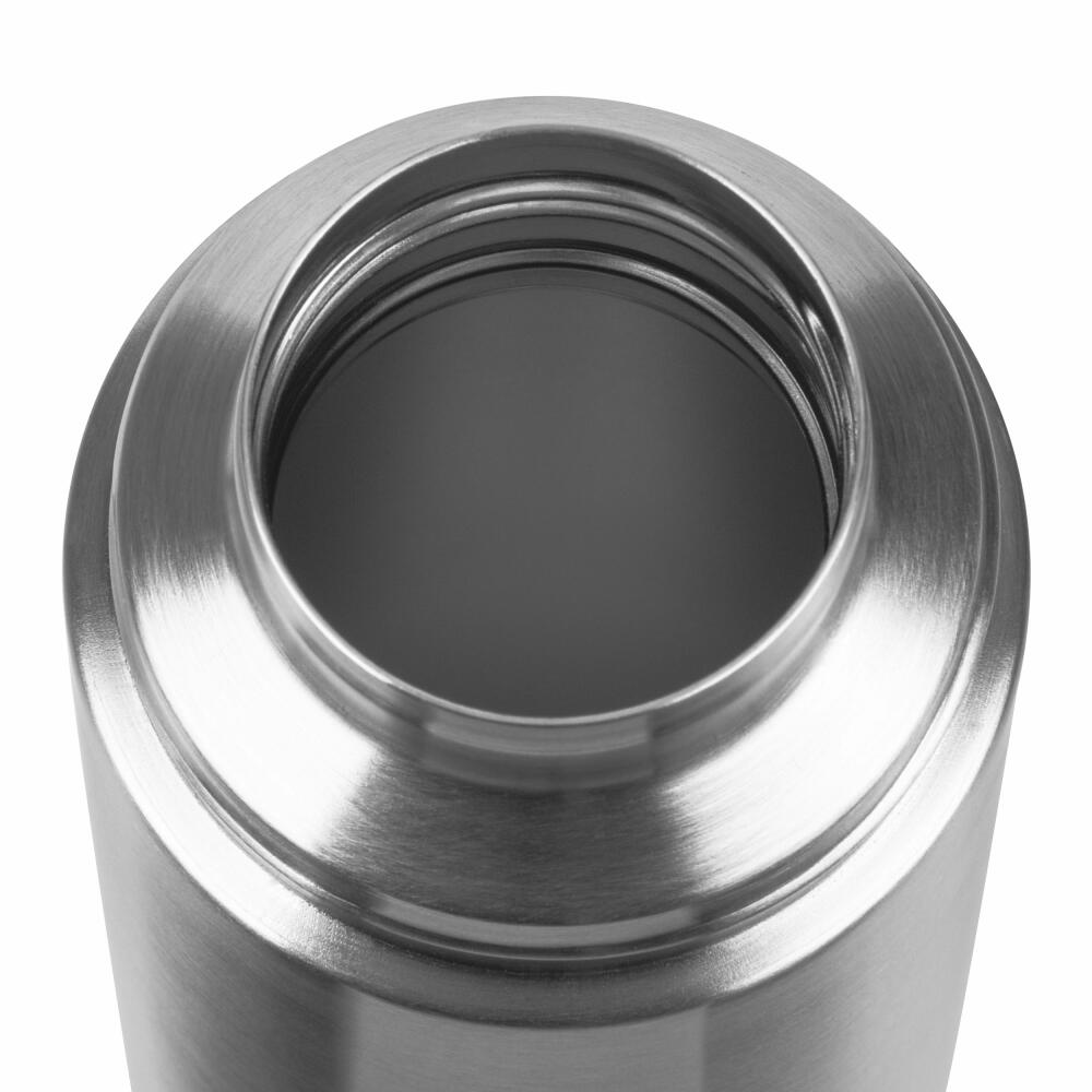 Emsa insulated bottle Captain, drinking bottle with cup, insulated bottle, stainless steel, blue, 500 ml, 502472